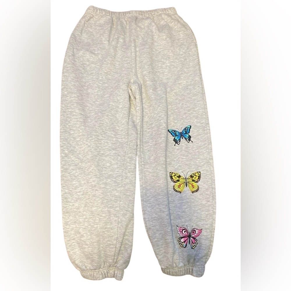 Refuge Athletics sweat pants with butterflies sz  M